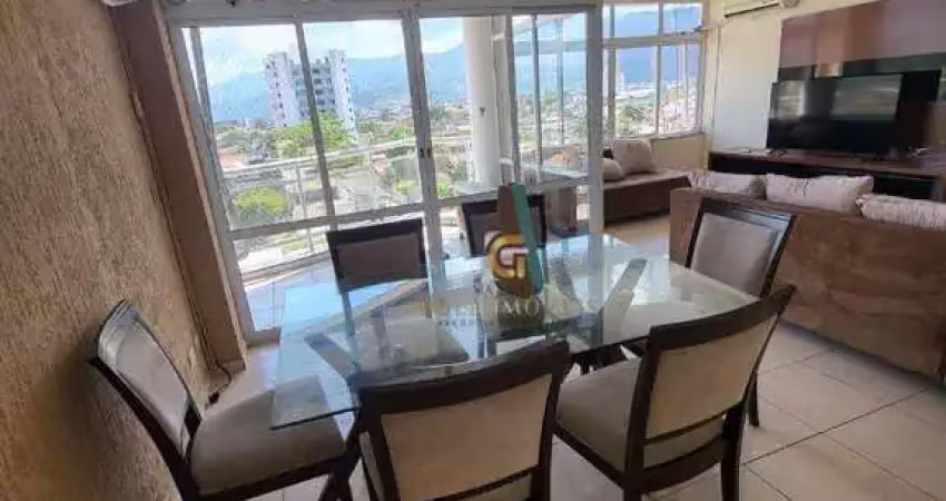 Apartamento com 3 dormitórios para alugar, 150 m² por r$ 6.030/mês - praia das palmeiras - caraguatatuba/sp