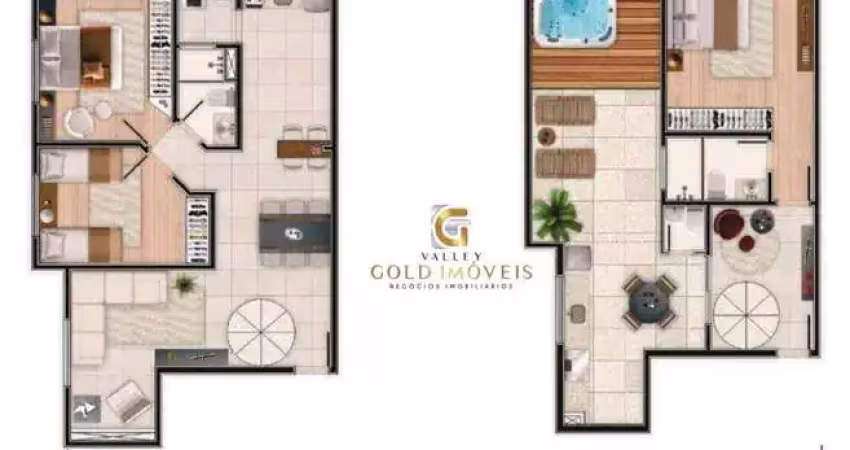 Apartamento duplex com 3 dormitórios à venda, 111 m² por r$ 800.000,00 - jardim coleginho - jacareí/sp