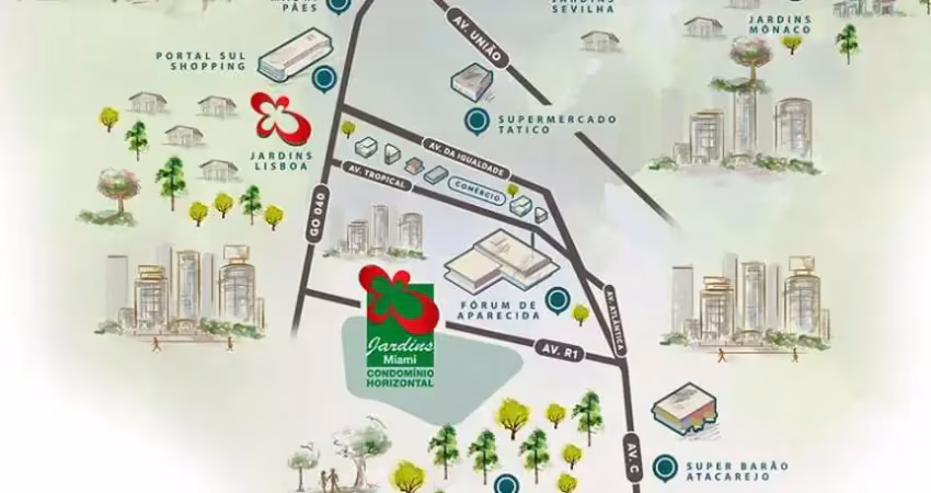 Ágio lote jardins miami - setor riviera sul - aparecida de goiânia