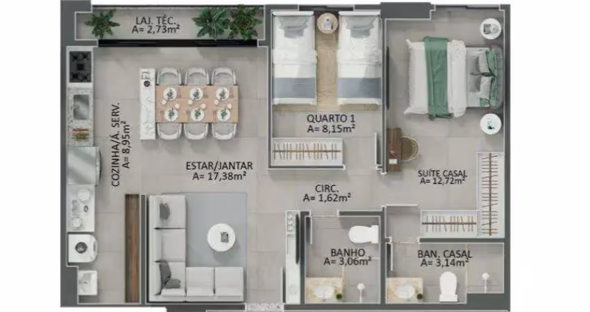 Apartamento com 2 quartos à venda na R. 12-A - Vila São João, Goiânia - GO, Brasil, Vila São João, Goiânia