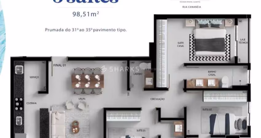 Apartamento com 3 quartos à venda na Av. Antônio fidelis, 970, Parque Amazônia, Goiânia