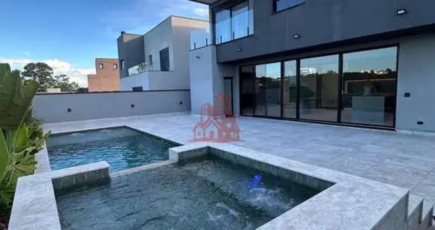 Casa à venda no condomínio são paulo ii – alto padrão, 4 suítes, piscina