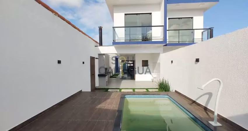 Casa nova a venda com piscina e 3 quartos no porto novo em caragua