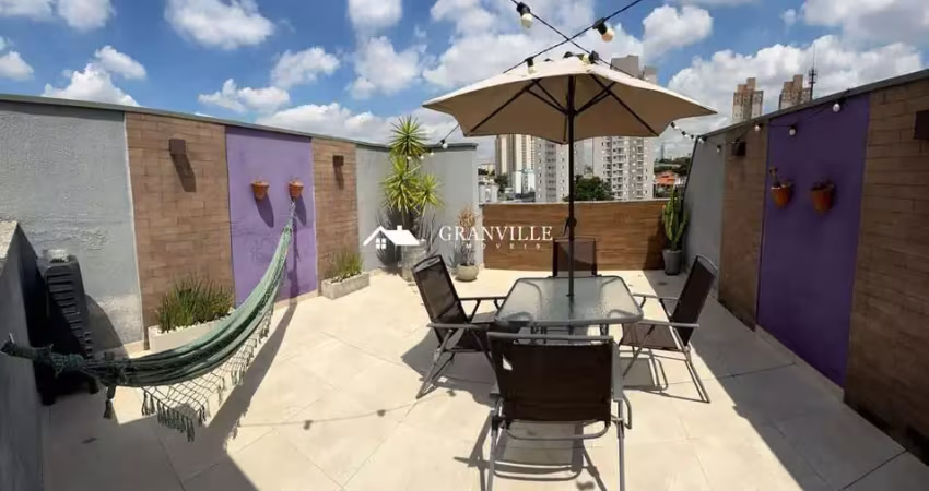 Cobertura para venda em santo andré, parque novo oratório, 2 dormitórios, 1 suíte, 3 banheiros, 2 vagas