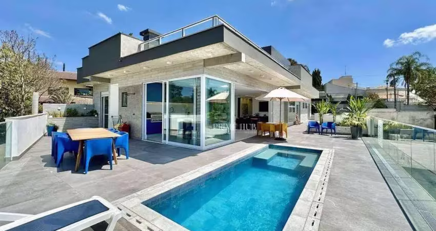 Linda casa moderna nova mobiliada com terraços e vista espetacular no condomínio palos verdes