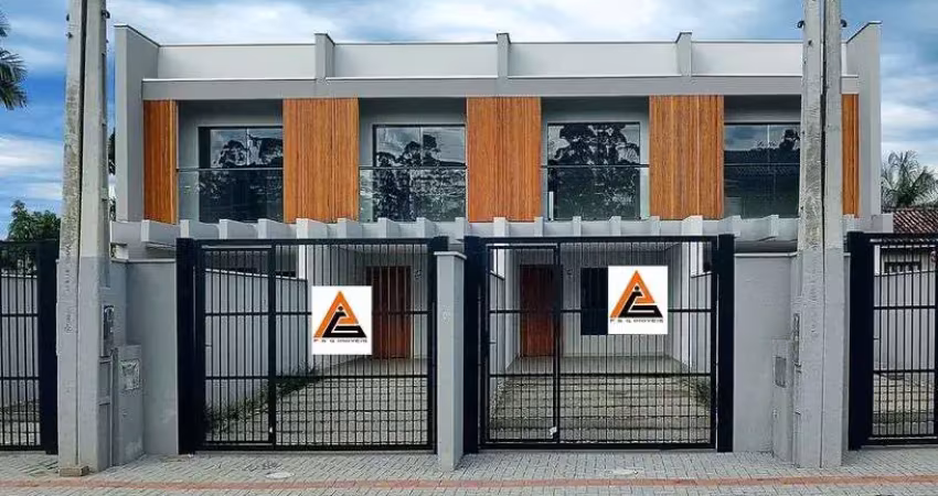Sobrado novo alto padrão/1suíte+2dorm/110m2/2vagas/6mt fundos/bairro boa vista - joinville - sc