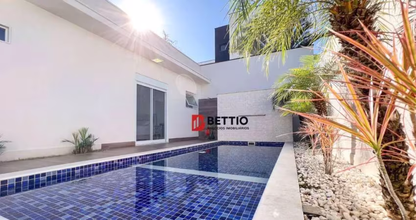 Linda casa térrea com 4 quartos todos suítes e piscina no condomínio duas marias, indaiatuba - sp