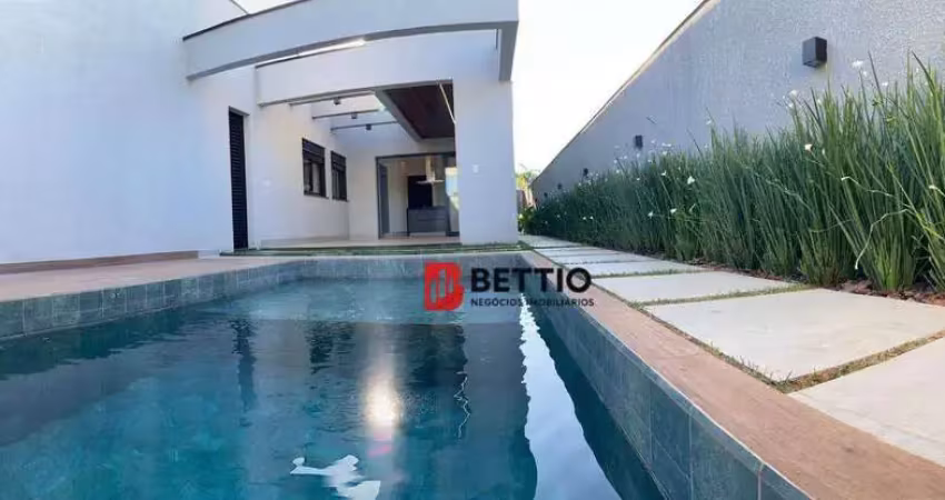 Linda casa térrea, 3 quartos todos suítes, piscina, quintal - cond. villa sapezal, indaiatuba - sp