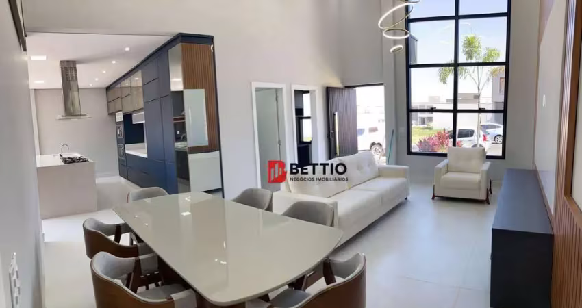 Linda casa térrea, nova, mobiliada, 3 suítes, piscina, condomínio maria cândida, indaiatuba sp