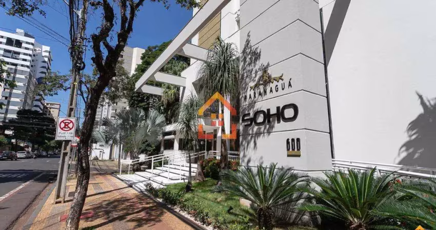 Apartamento para locação com 1 suíte no ed paranaguá soho, 50.79 m², por r$ 2.950/mês - londrina/pr