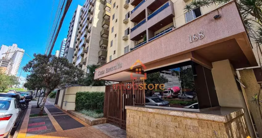Apartamento para locação no edifício costa esmeralda com 3 dormitórios, 113 m² por r$ 2.500/mês - gleba palhano - londrina/pr