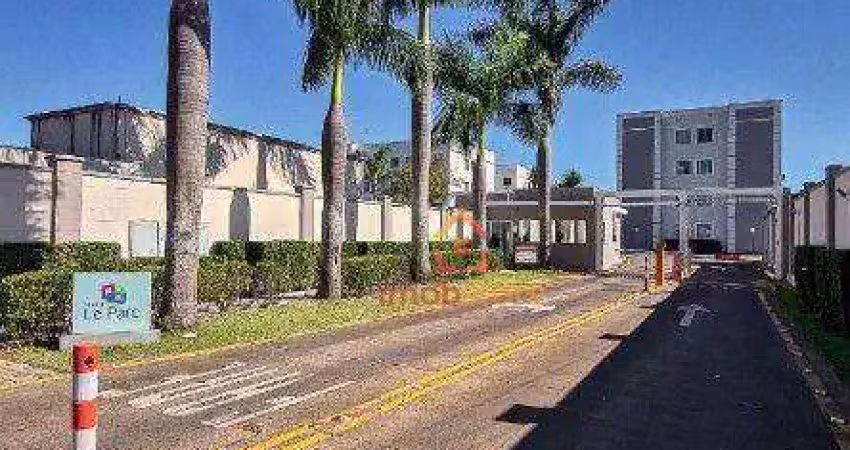 Apartamento para locação no residencial spazio le parc, com 2 dormitórios, 46 m² por r$ 1.100/mês - jardim jockey club - londrina/pr