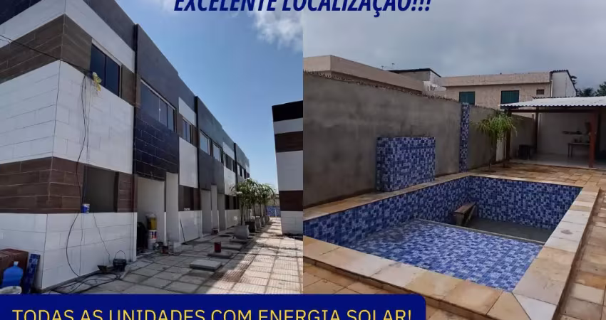 Casa de privê com 2 qtos, energia solar e cond. com área de lazer no janga!