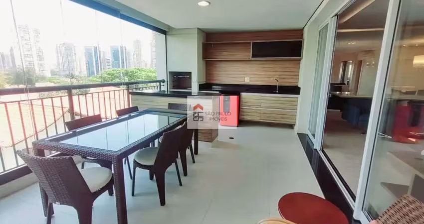 Lindo apartamento mobiliado para locação na chácara santo antônio, com 159m²