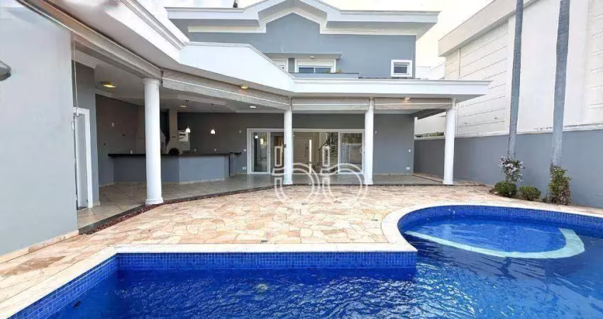 Casa com 3 dormitórios, 322 m² - venda por r$ 2.650.000 ou aluguel por r$ 16.269/mês - condomínio santa clara - indaiatuba/sp
