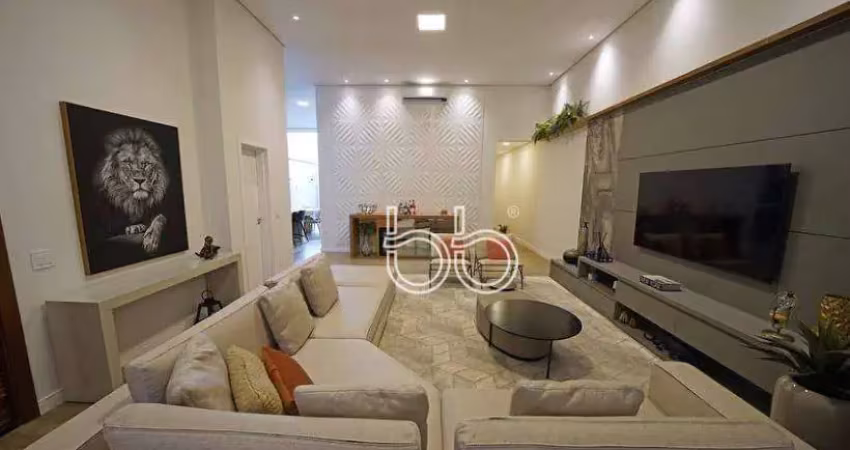 Casa com 3 dormitórios à venda, 270 m² por r$ 2.800.000,00 - condomínio dona lucilla - indaiatuba/sp