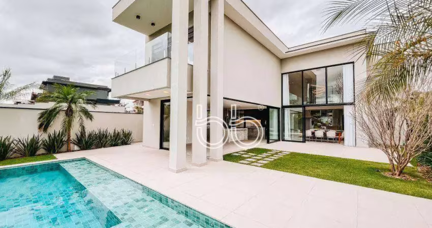 Casa com 5 dormitórios à venda, 410 m² por r$ 5.995.000,00 - condomínio villa dos pinheiros - indaiatuba/sp