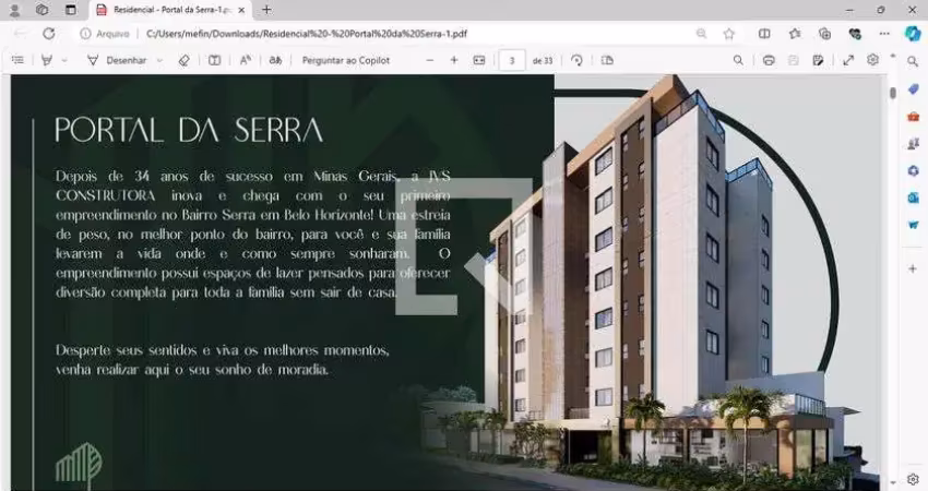 Cobertura para venda - serra, 3 quartos,  112 m² - belo horizonte