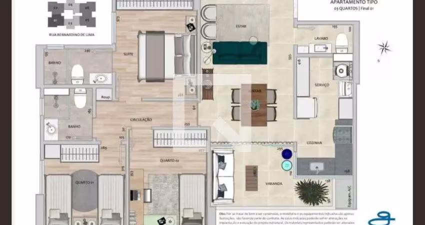 Apartamento para venda - gutierrez, 3 quartos,  85 m² - belo horizonte
