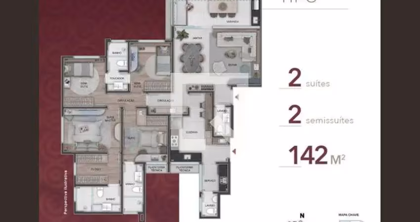 Apartamento para venda - santa lúcia, 4 quartos,  142 m² - belo horizonte