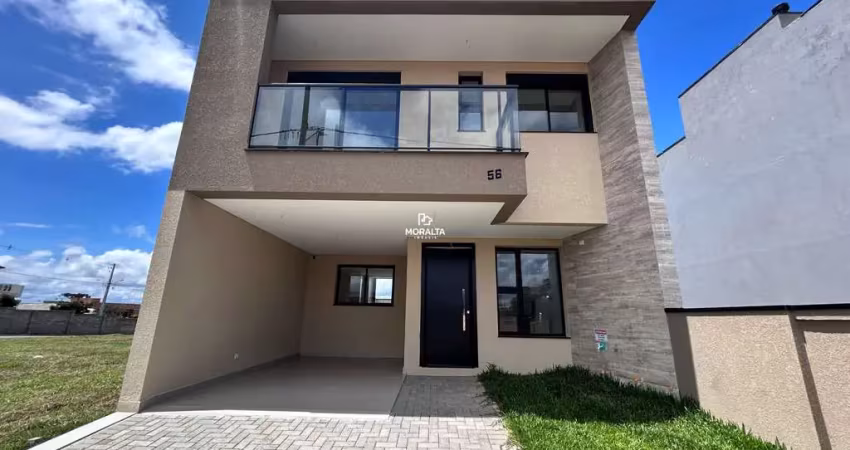 Sobrado com suíte em condomínio fechado à venda, 141 m²  - costeira - são josé dos pinhais/pr