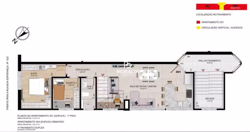 Apartamento com 3 dormitórios à venda - cruzeiro - são josé dos pinhais/pr
