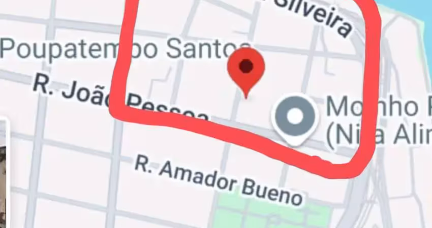 Terreno à venda na Rua Doutor Cochrane, 77, Paquetá, Santos
