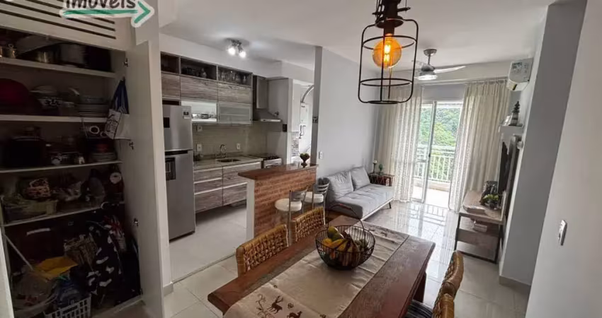 Apartamento à venda no marapé, santos – 2 dormitórios 1 suíte, varanda e 1 vaga