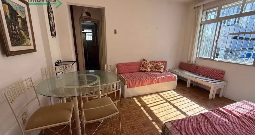 Apartamento para venda 1 quarto mobiliado com uma vaga. boqueirão - santos