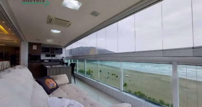 Apartamento vista mar com 3 suítes no canto do forte | praia grande