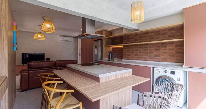 Apartamento garden com 2 dormitórios para alugar - josé menino - santos/sp