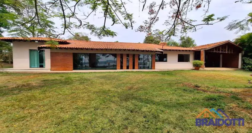 Chácara fundo com a represa com 4 dormitórios à venda, 5500 m² por r$ 3.800.000 - monte carlo - americana/sp