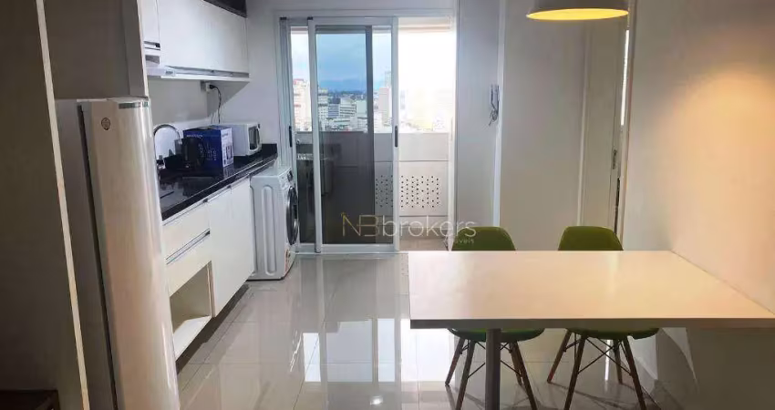Apartamento com 1 dormitório para alugar, 38 m² por R$ 3.350,00/mês - Centro Cívico - Curitiba/PR