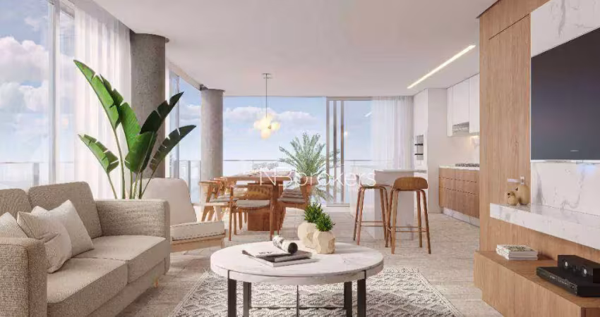 Rooftop com piscina, solarium e espaço gourmet com vista para o mar!