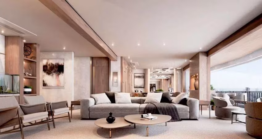 Cobertura de luxo na Vila Nova Conceição: 4 quartos, 4 suítes, 6 banheiros, 5 vagas de garagem, 420m² de área - São Paulo-SP.