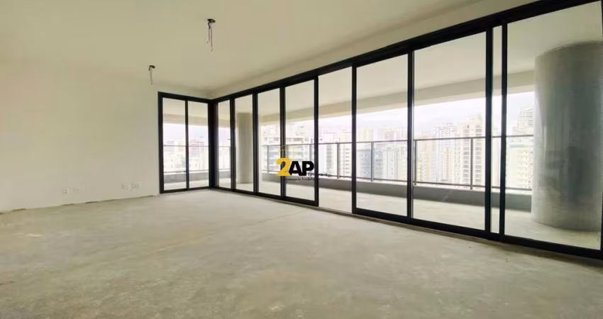 Apartamento no contra piso a venda no Campo Belo, 4 suítes, 3 vagas com 206,50 m²