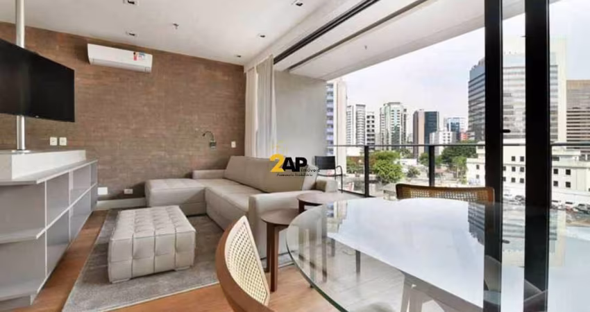 Apartamento à venda na Vila Olímpia, São Paulo-SP: 1 quarto, 2 salas, 1 banheiro, 2 vagas de garagem, 62 m² de área.