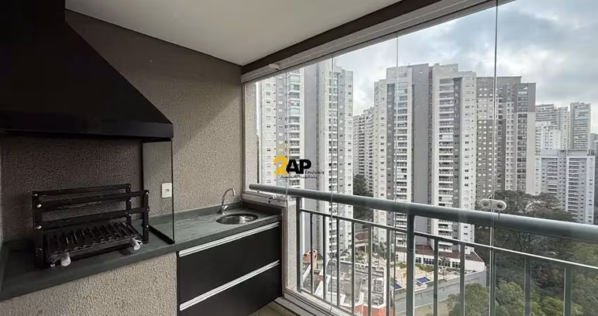Apartamento com churrasqueira na varanda , dois dormitórios sendo uma suíte, na vila andrade