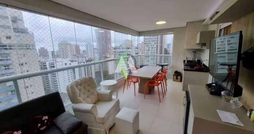 Apartamento 3 dormitórios com varanda gourmet e lazer completo à venda no gonzaga, santos
