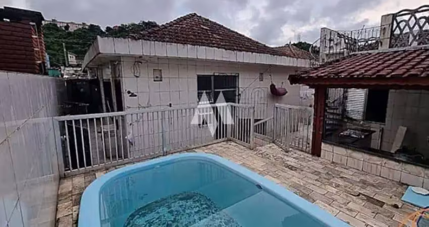 Casa isolada à venda com 3 dormitórios e piscina no bairro bom retiro em santos/sp