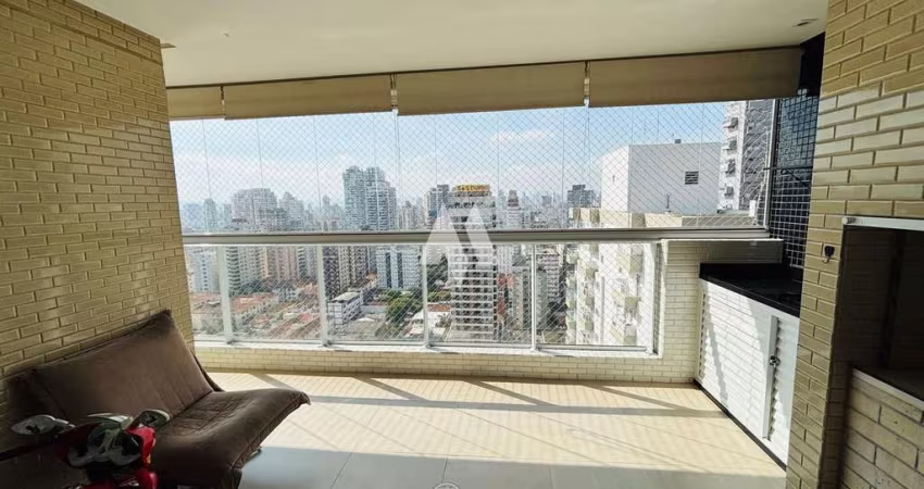 Apartamento vista ao mar no coração da Pompéia – 167m², 3 Suítes, Varanda Gourmet e 3 Vagas de Garagem