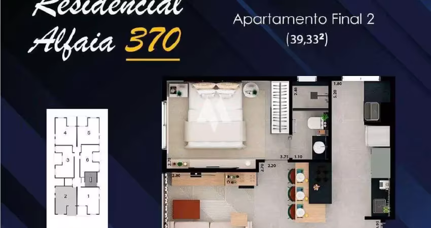 Apartamento com 1 quarto à venda na Rua Alfaia Rodrigues, Embaré, Santos