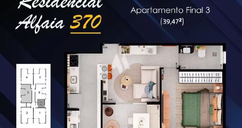 Apartamento com 1 quarto à venda na Rua Alfaia Rodrigues, Embaré, Santos