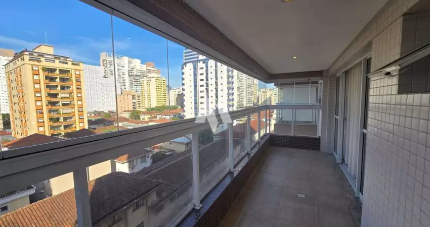 Apartamento em gonzaga, santos/sp a locação 1 dormitorio, semi mobliado