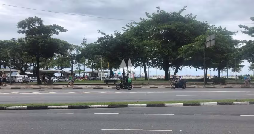Kitnet em prédio frente mar com 1 dormitório para locação gonzaga santos