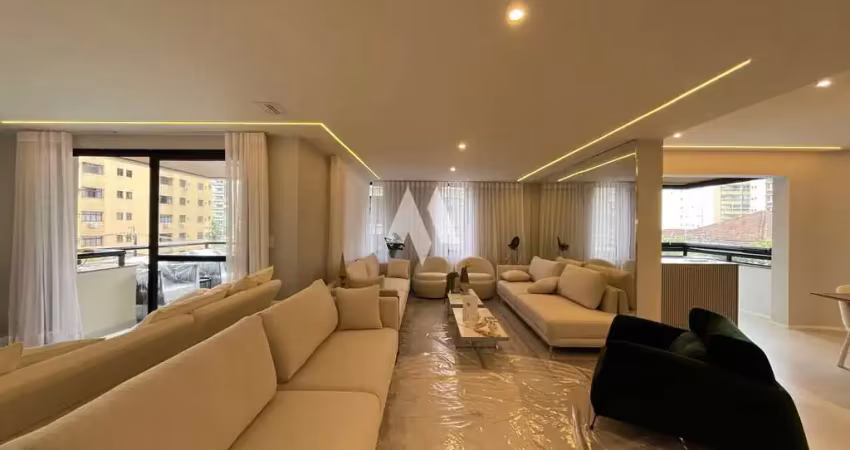 Apartamento alto padrão com 4 quartos e 4 vagas à venda no boqueirão - santos/sp