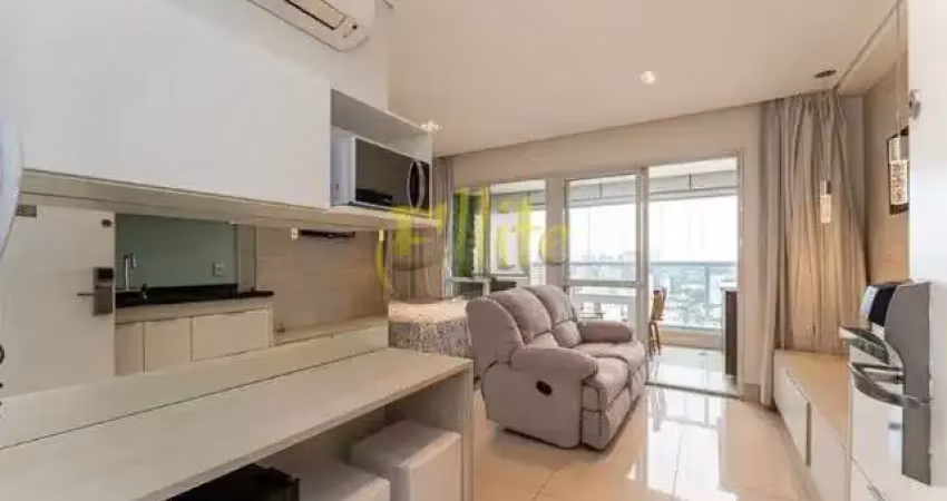 Apartamento mobiliado com 01 dormitório para venda na região do brooklin em são paulo, próximo à estação campo belo!