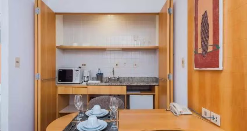 Flat para locação em Moema, totalmente mobiliado com serviços, próximo ao Parque Ibirapuera!
