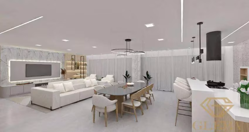 Átrio apartamento novo com 3 suítes à venda, 185 m² por r$ 2.200.000 - gleba palhano - londrina/pr