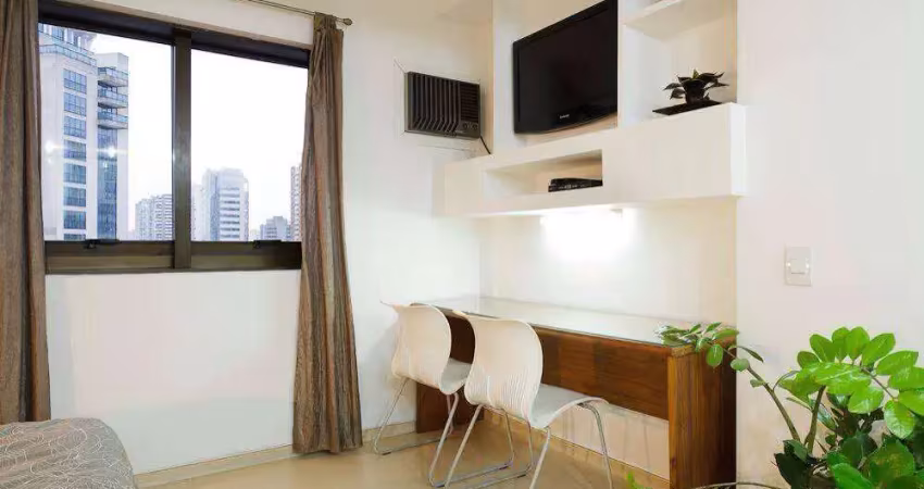Flat com 1 quarto para alugar na Avenida Ibijaú, 364, Moema, São Paulo